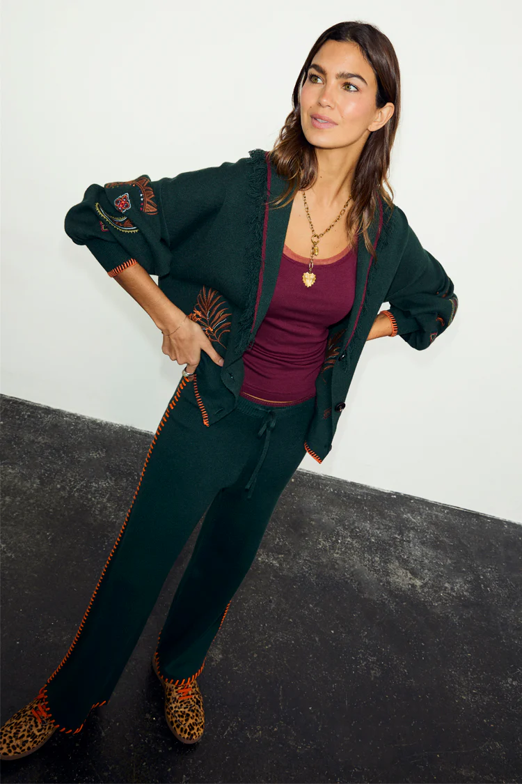 Bottle Green Safari Cardigan