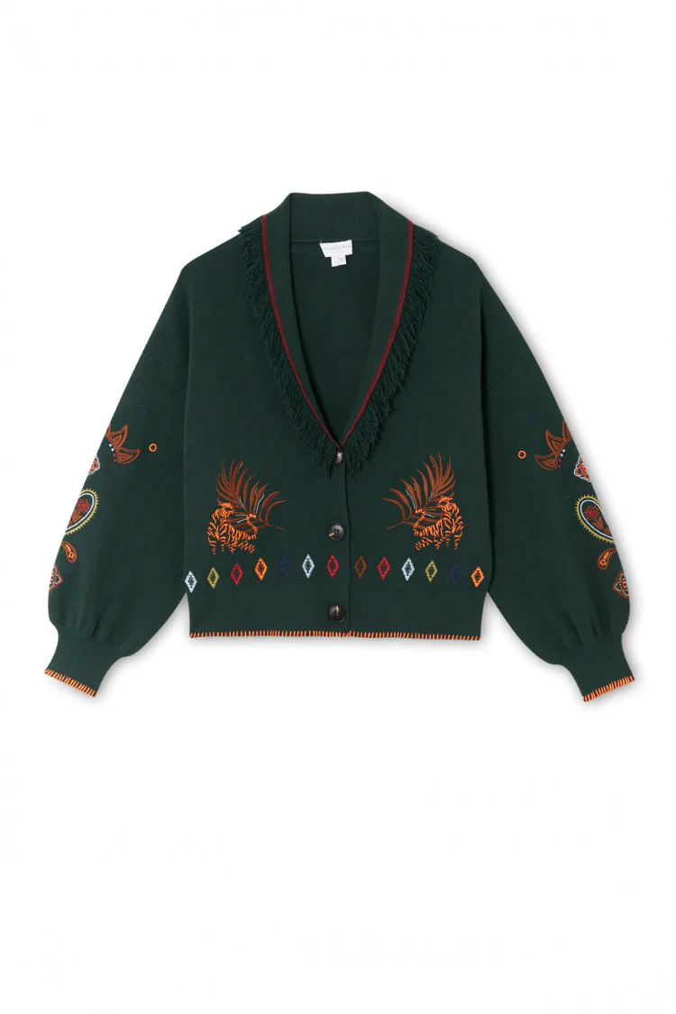 Bottle Green Safari Cardigan
