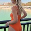 Orange Sun Bandeau Swimsuit