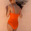Orange Sun Bandeau Swimsuit