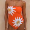 Orange Sun Bandeau Swimsuit