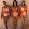 Orange Sun Bandeau Swimsuit