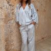 Blue Stripe Balloon Trouser