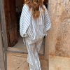 Blue Stripe Balloon Trouser