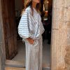 Blue Stripe Balloon Trouser