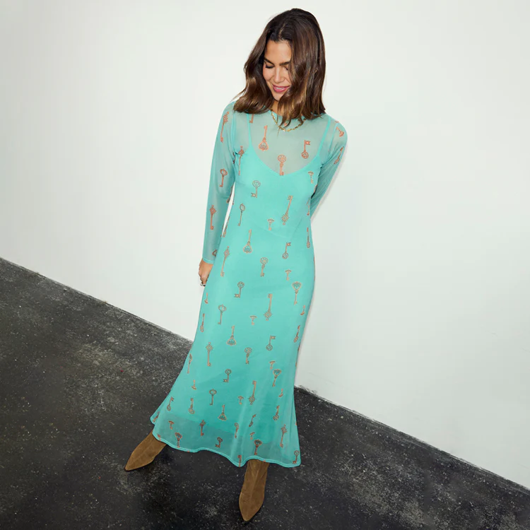 6293-turquoise-key-mesh-dress-1.webp Turquoise Key Mesh Dress
