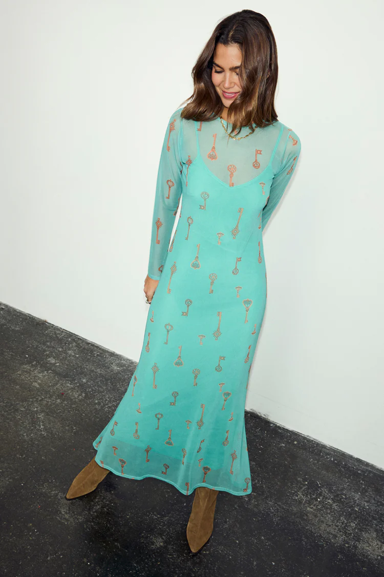 6293-turquoise-key-mesh-dress-2.webp Turquoise Key Mesh Dress