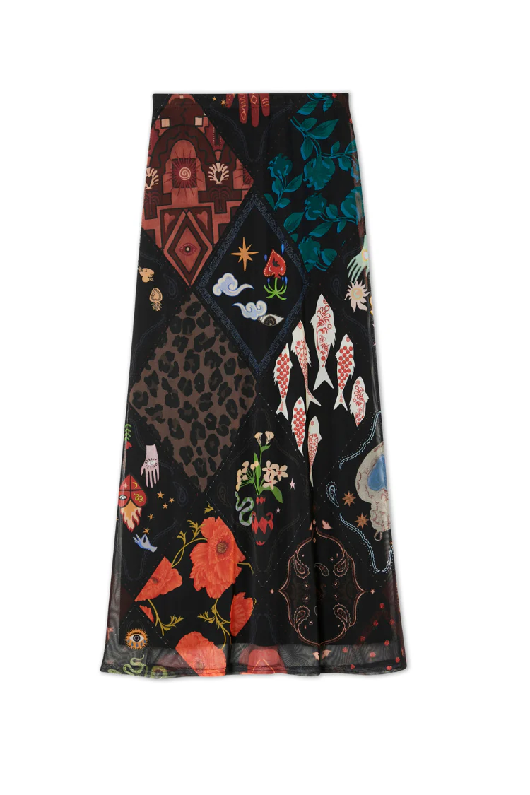 Night Garden Mesh Dorris Skirt