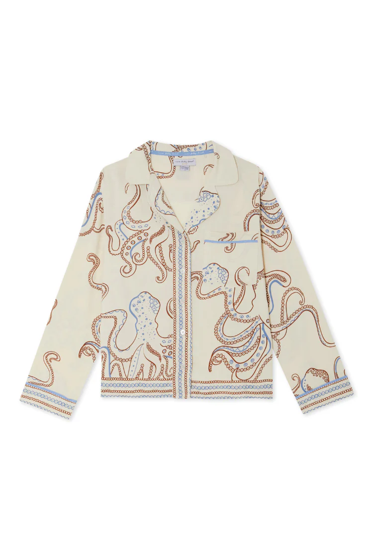 Cream Octopus Button Through Pyjamas