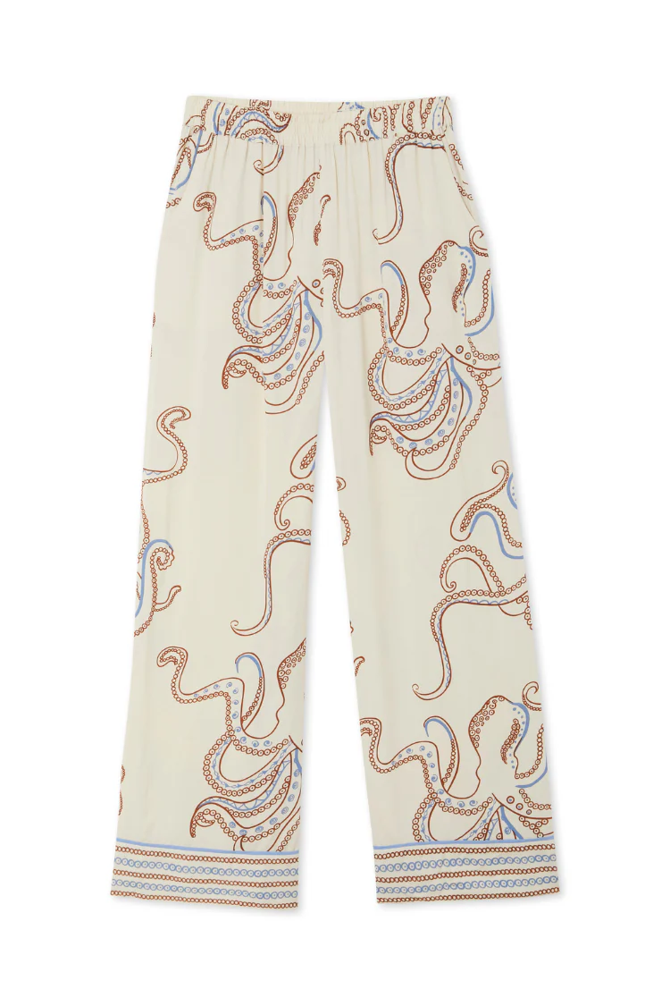 Cream Octopus Button Through Pyjamas