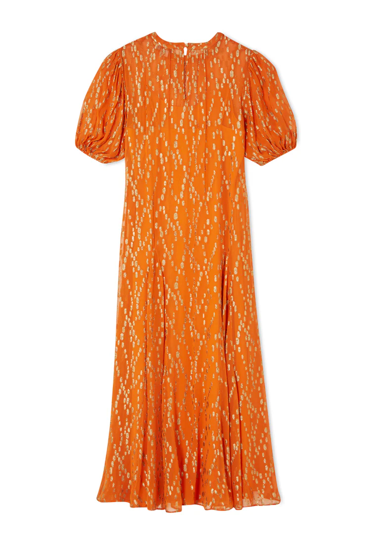 6460-orange-jacquard-bibi-dress-12.webp Orange Jacquard Bibi Dress