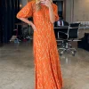 6460-orange-jacquard-bibi-dress-6.webp Orange Jacquard Bibi Dress
