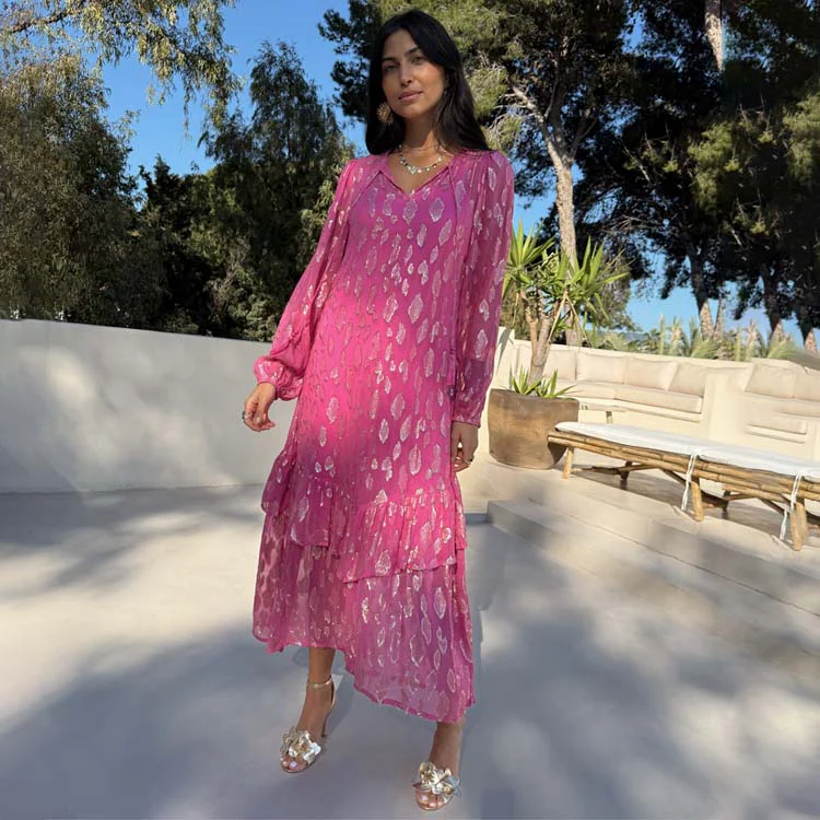 6486-pink-jacquard-harmony-dress-1.webp Pink Jacquard Harmony Dress