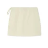 Cream Beaded Mirror Skirt