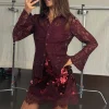 Burgundy Lace Shirt