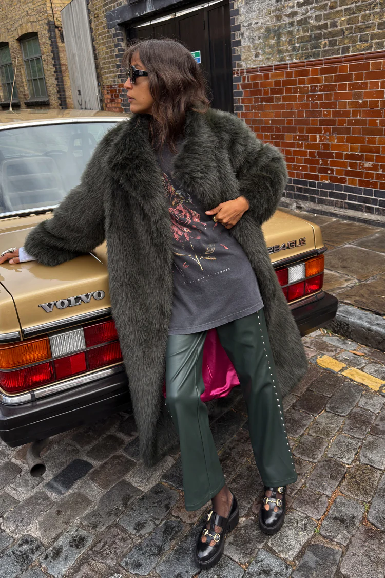6697-bottle-green-studded-vegan-leather-trousers-3.webp Bottle Green Studded Vegan Leather Trousers