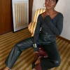 6697-bottle-green-studded-vegan-leather-trousers-7.webp Bottle Green Studded Vegan Leather Trousers