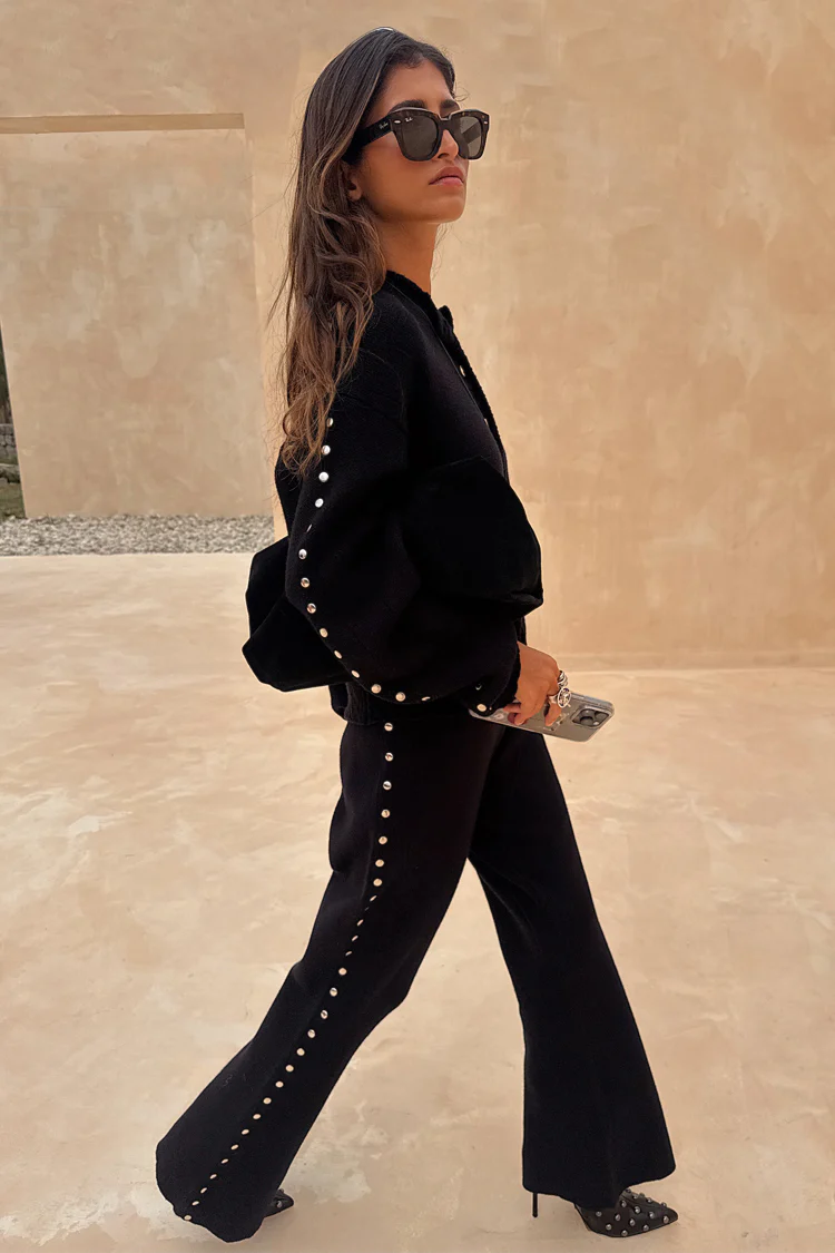 6769-black-studded-knit-trousers-2.webp Black Studded Knit Trousers