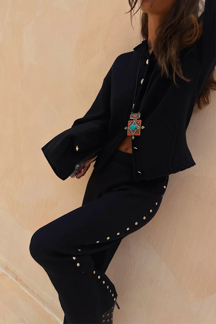 6769-black-studded-knit-trousers-7.webp Black Studded Knit Trousers