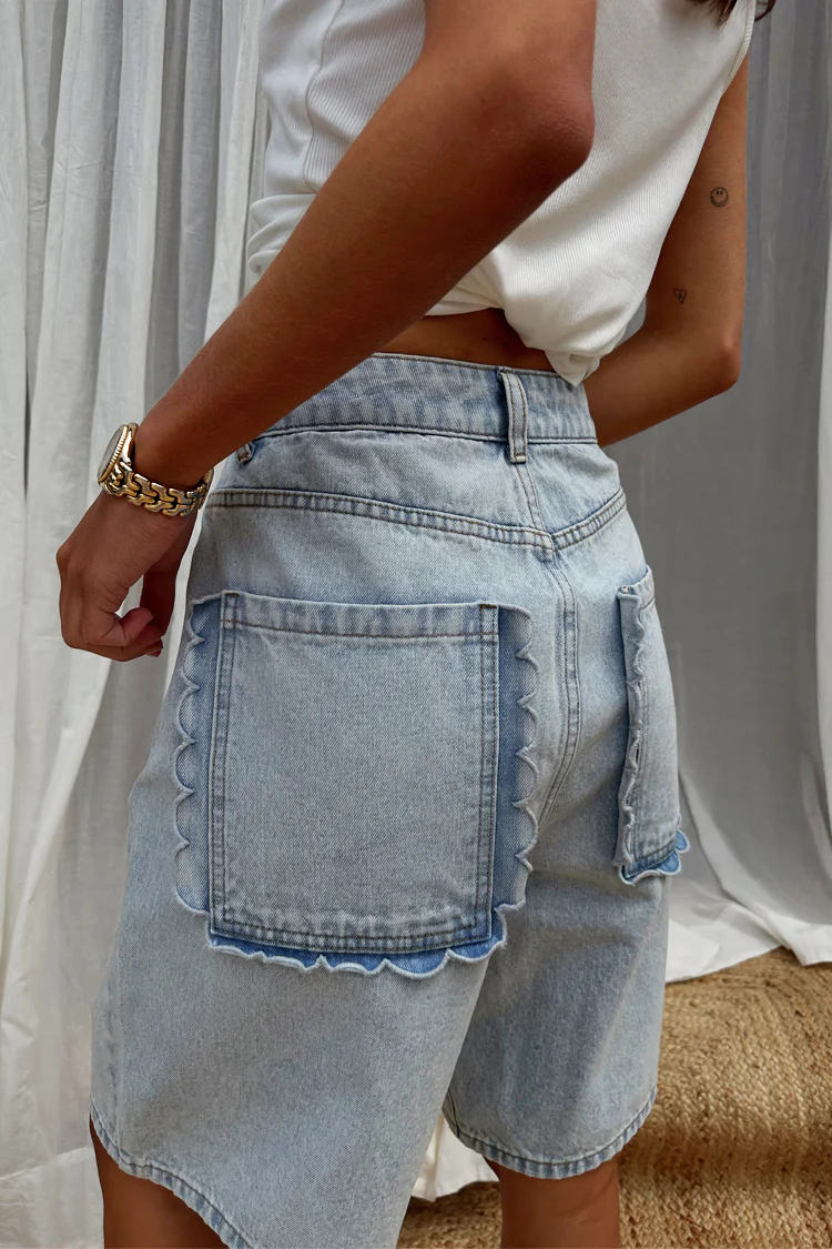 6814-denim-scallop-pocket-long-shorts-3.webp Denim Scallop Pocket Long Shorts