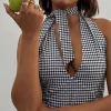 Gingham Halterneck Dress