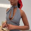 Gingham Halterneck Dress