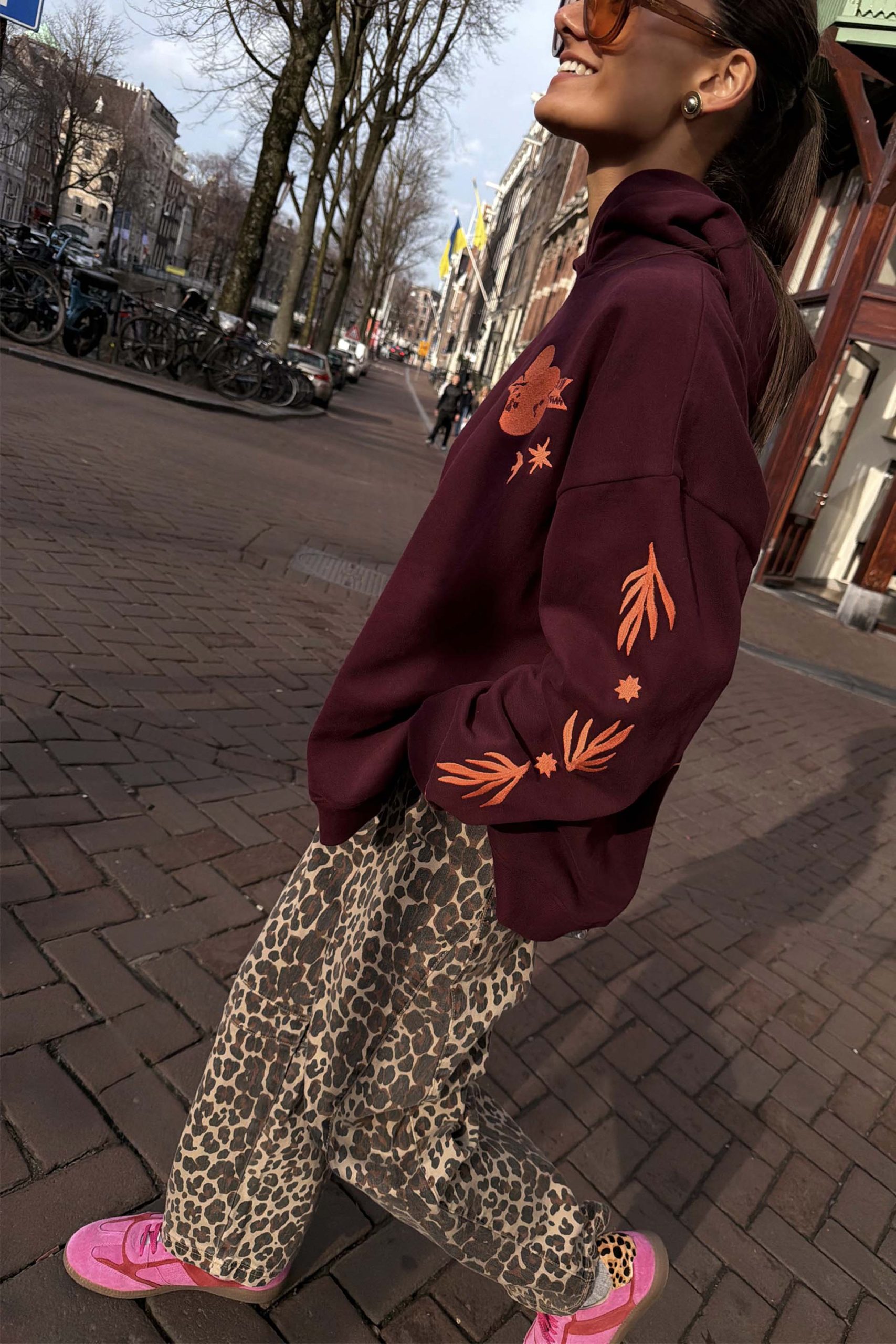 6865-burgundy-hoodie-with-coral-embroidery-4.jpg Burgundy Hoodie with Coral Embroidery