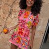 688-pink-fruit-stamps-mini-dress-2.jpg Pink Fruit Stamps Mini Dress