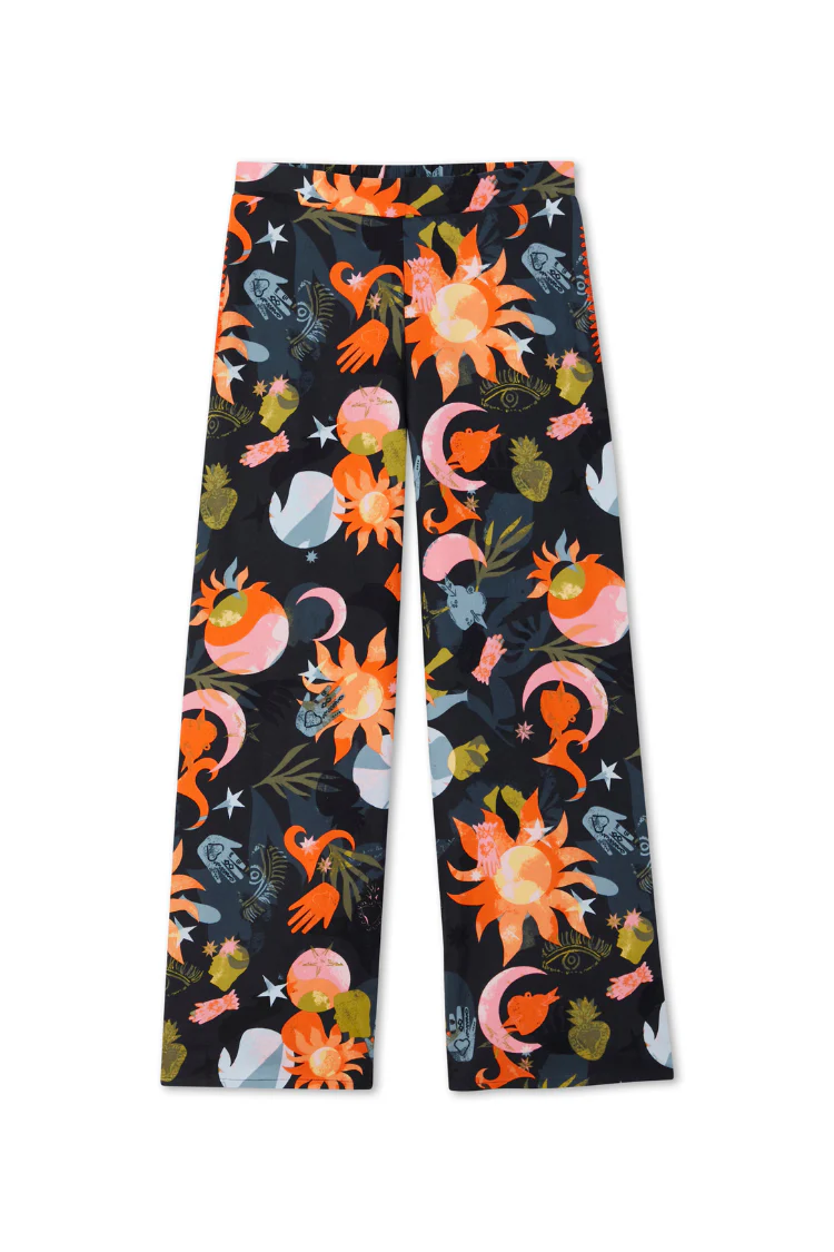 Navy Charm Button Through Pyjamas