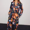 Navy Charm Button Through Pyjamas