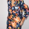 Navy Charm Button Through Pyjamas