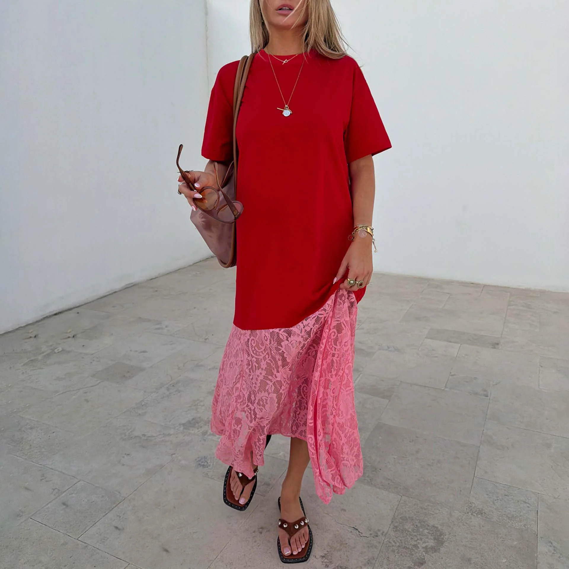 6935-red-and-pink-cara-t-shirt-dress-1.webp Red and Pink Cara T-Shirt Dress