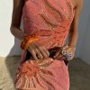 Pink Sol Beaded Top