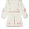 Cream And Red Pollenca Mini Dress