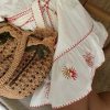 Cream And Red Pollenca Mini Dress