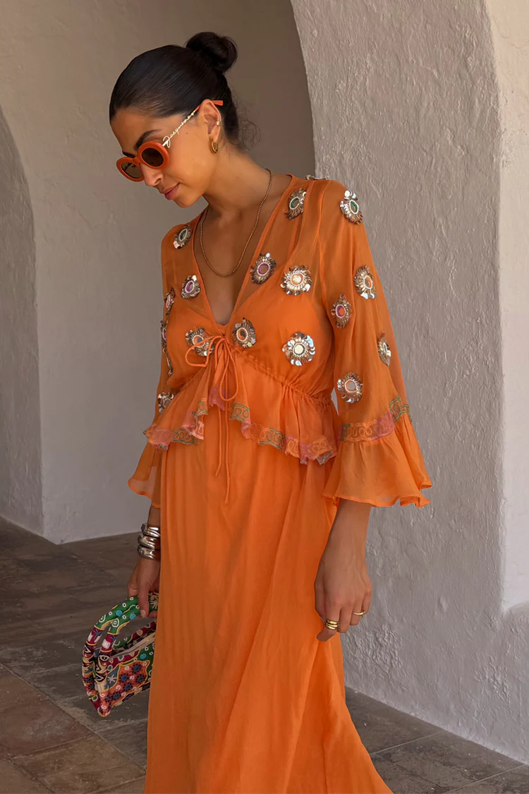 7159-apricot-embellished-ines-dress-3.webp Apricot Embellished Ines Dress