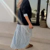 7211-navy-knit-jumper-dress-with-stripe-cotton-skirt-10.webp Navy Knit Jumper Dress with Stripe Cotton Skirt