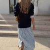 7211-navy-knit-jumper-dress-with-stripe-cotton-skirt-5.webp Navy Knit Jumper Dress with Stripe Cotton Skirt