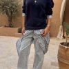 7211-navy-knit-jumper-dress-with-stripe-cotton-skirt-7.jpg Navy Knit Jumper Dress with Stripe Cotton Skirt