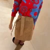 Blue and Red Holly Cardigan