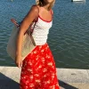7392-dir-1679091c5a88-6-variation-2.webp Red Floral Midi Skirt