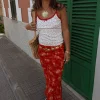 7392-dir-1679091c5a88-6-variation-6.webp Red Floral Midi Skirt
