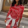 7416-red-bandana-rib-jersey-top-4.webp Red Bandana Rib Jersey Top