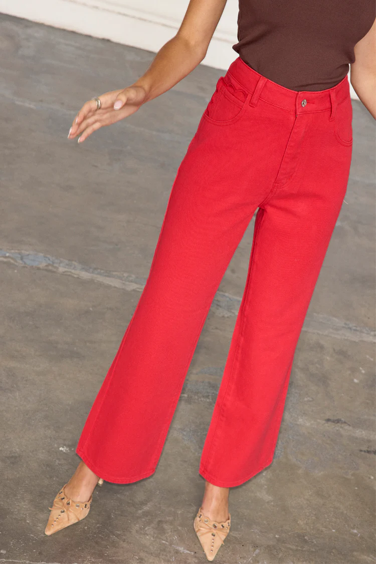 7495-red-denim-scallop-jeans-4.webp Red Denim Scallop Jeans