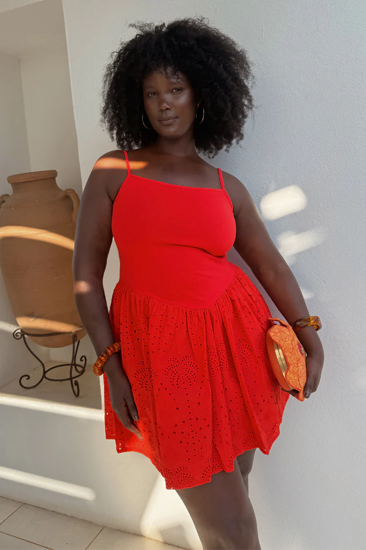 7631-red-broderie-mini-lola-dress-2.webp Red Broderie Mini Lola Dress