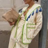 Butter Yellow Stripe Quilted Jacket
