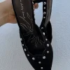 7663-black-suede-mules-with-silver-studs-6.webp Black Suede Mules with Silver Studs