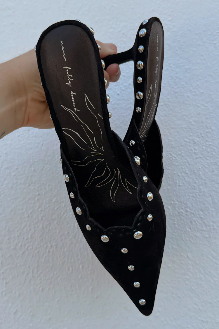 7663-black-suede-mules-with-silver-studs-6.webp Black Suede Mules with Silver Studs