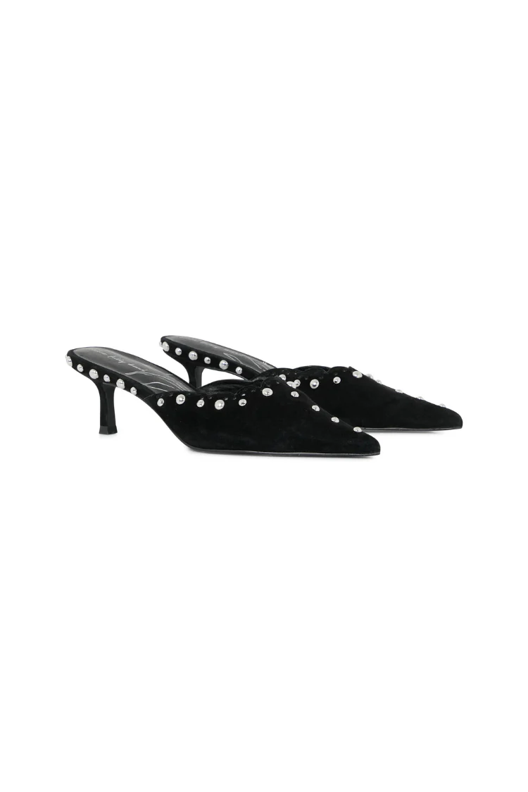 7663-black-suede-mules-with-silver-studs-8.webp Black Suede Mules with Silver Studs