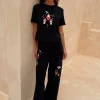 Black Night Garden Knit Jogger